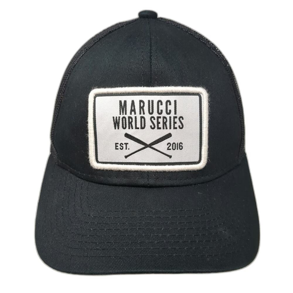 Marucci Trucker Hat Black One Size World Series Mesh Back Snapback Baseball